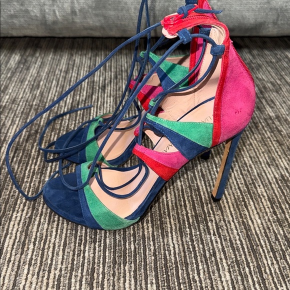 Stuart Weitzman The Legwrapsong Heel Sandals Size 9 - Picture 6 of 10